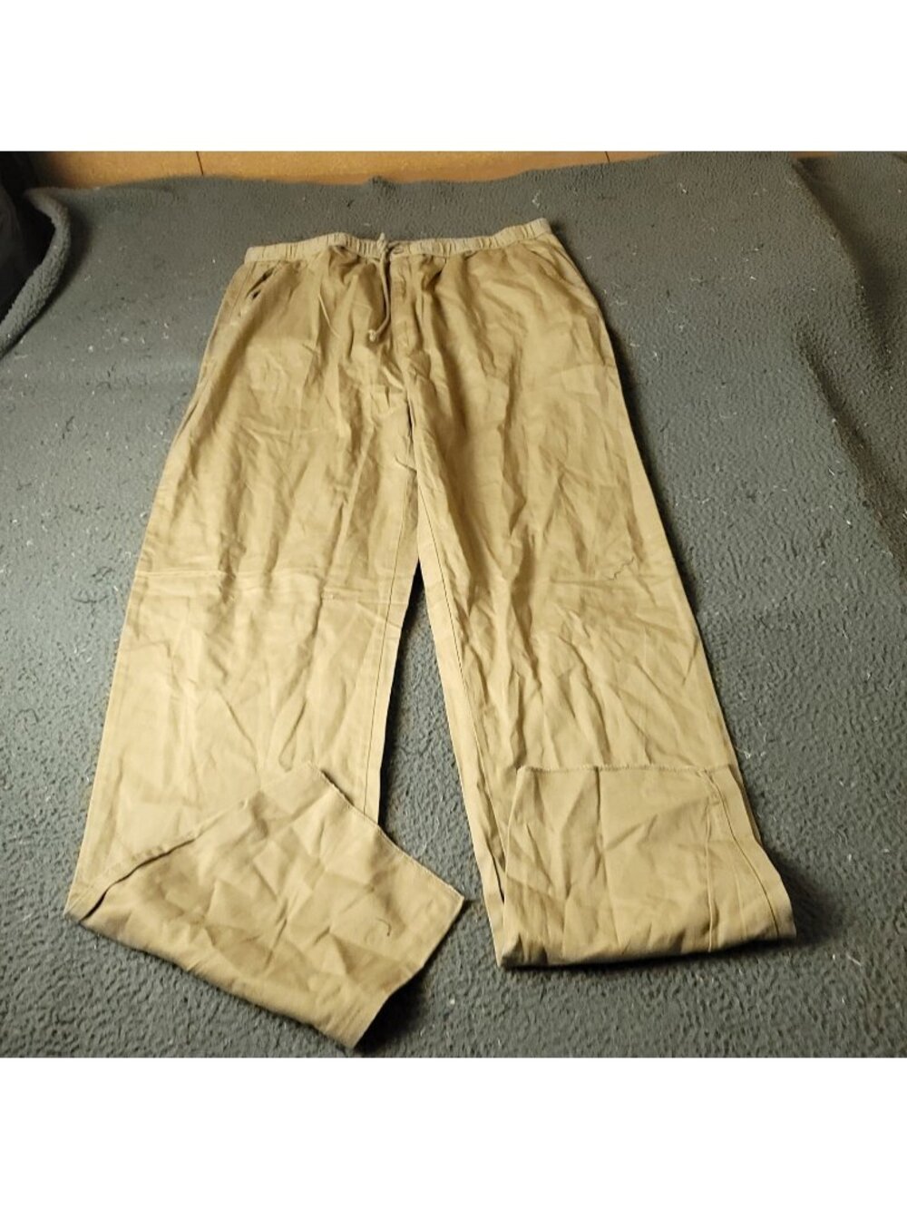 KingSize Elastic Pants Mens XL x 38L  Big Tall  1XB Tan Beige Chino Khaki